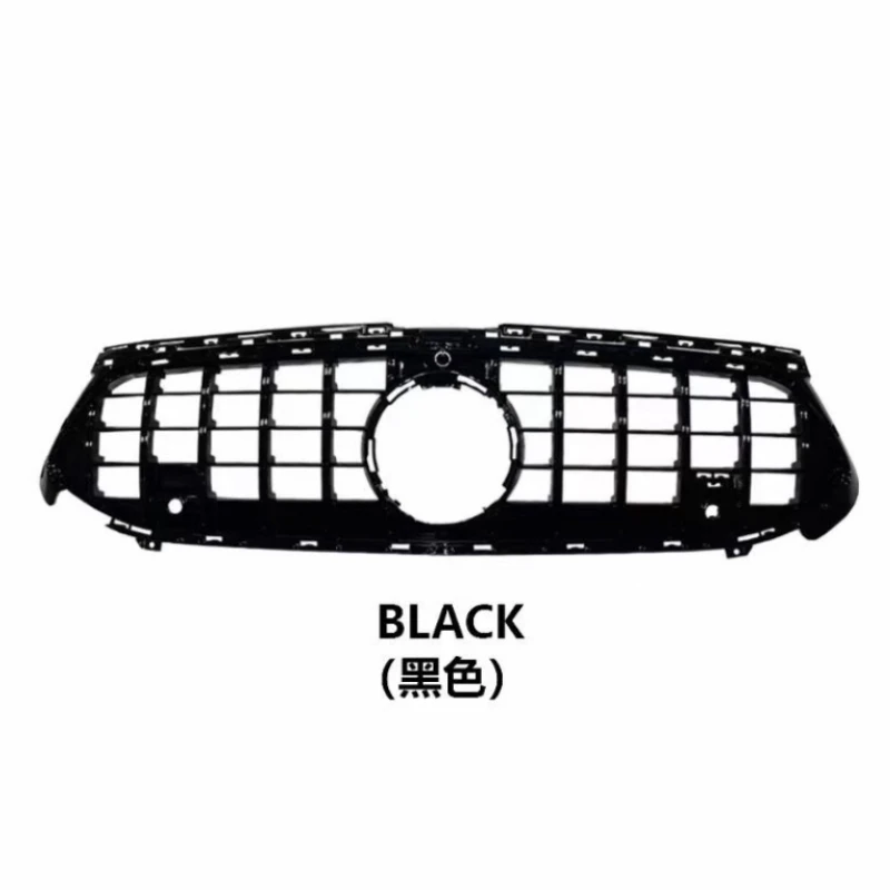 Black Grille Chrome Radiator Grill for Mercedes Benz W177 A35 A180L A200L 23-24 Modified GT Style Bumper Net Car Accessories