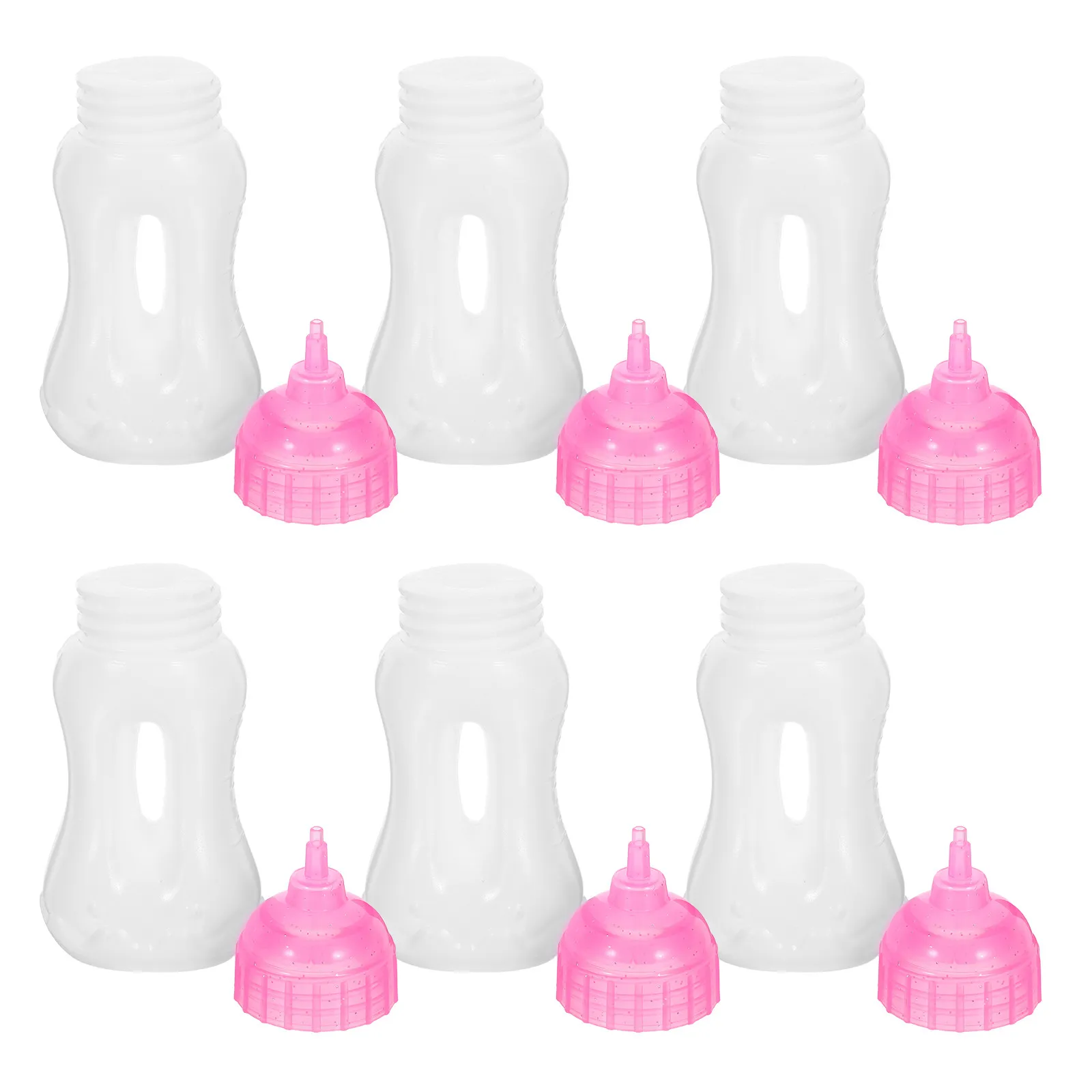 

6Pcs Miniature Milk Bottles for Mini Houses Baby Shower Favors Kids Role Play Accessories Cognitive Development Decorative Props