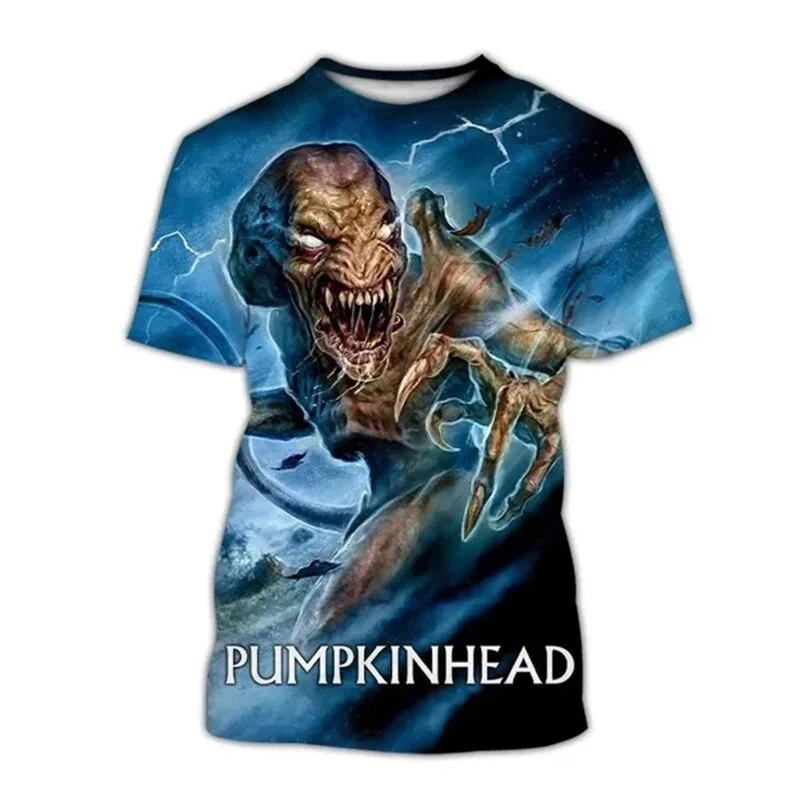 Pumpkinhead 3D Print T-Shirts Streetwear Horror Men Women Fashion Oversized Short Sleeve T Shirt O-Neck Male Tees Tops Clothing