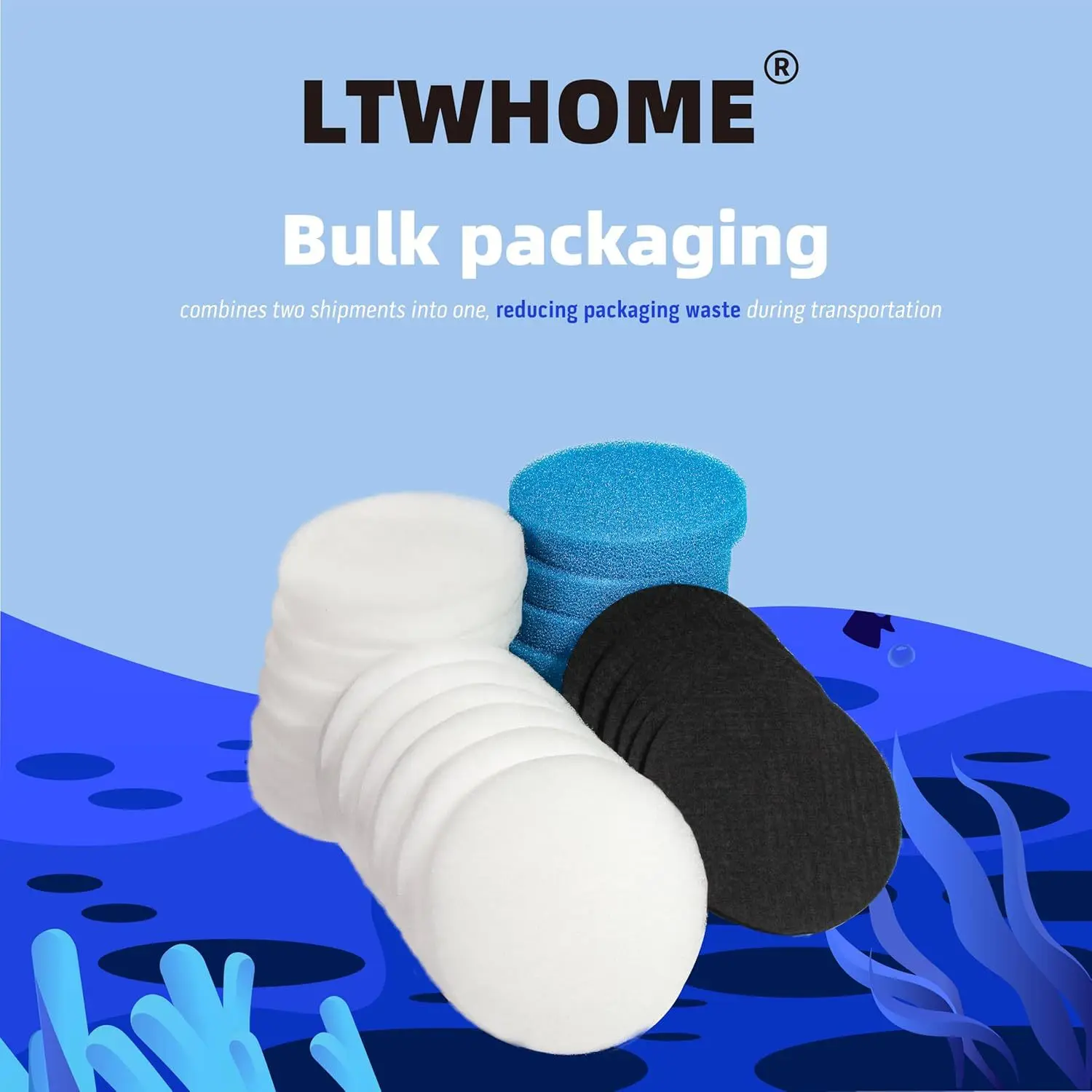 Applicable To 2217/600 2616175 LTWHOME Filter Element Coarse And Fine Activated Carbon Fiber Cotton Foam Filter