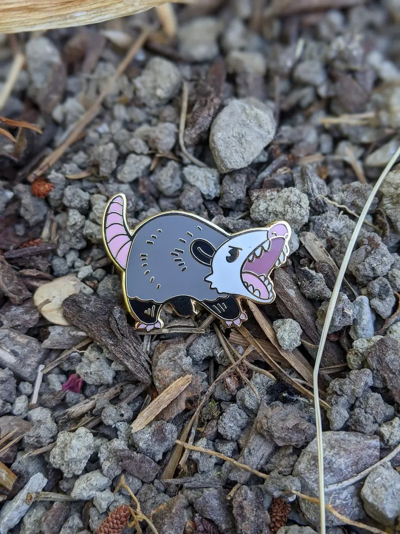 Angry Opossum Hard Enamel Pin