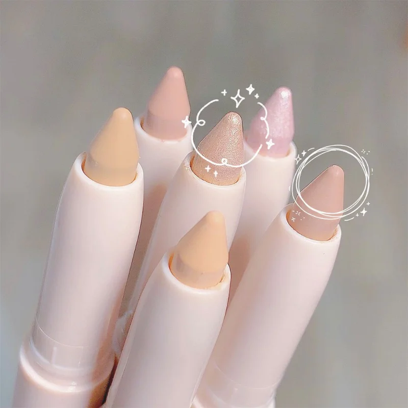 Matte White Highlighter Eyeshadow Pen Brightening Eyes Corner Glitter Pearl High-gloss Lying Silkworm Eyeliner Stick Eye Makeup