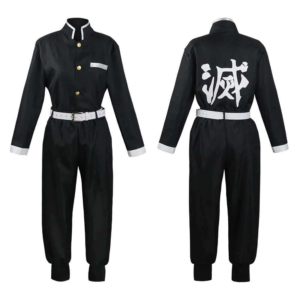 Costume de Cosplay Anime Kimetsu No Yaiba Rengoku Kyoujurou, ensemble uniforme Kimono, vêtements de carnaval d'halloween