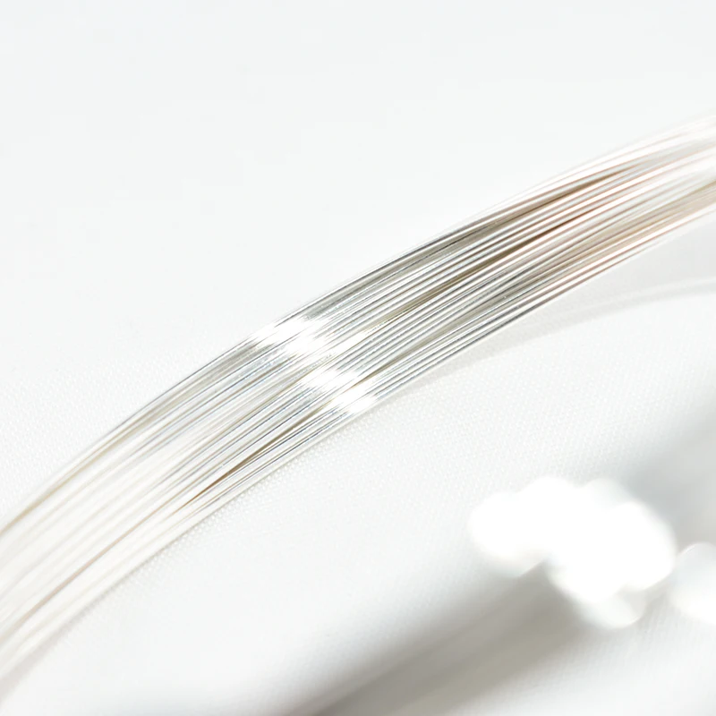 Echter 925 Sterling Silberdraht, ein Meter, 925 Silber Perldraht, Metallfaden, Silberdraht für die Schmuckherstellung, DIY Schmuckzubehör – Detail 7