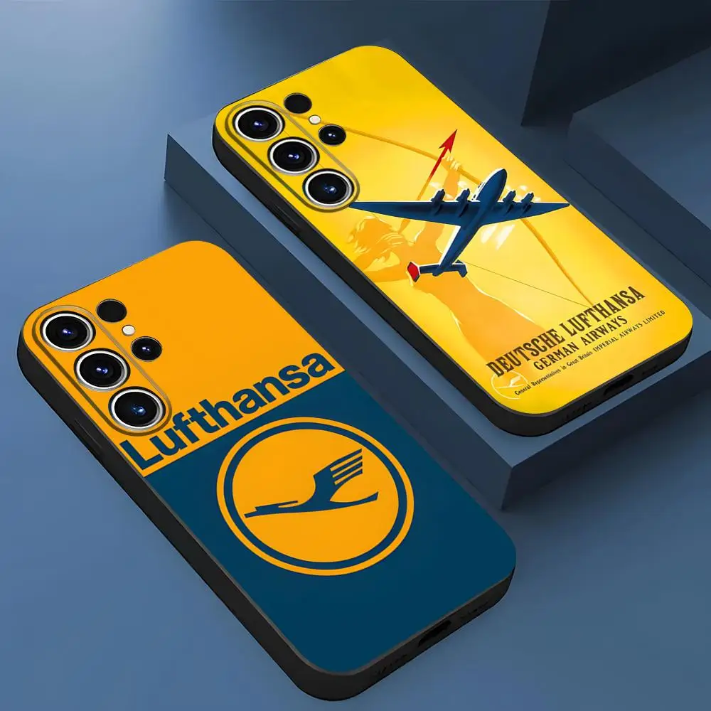 L-Lufthansa German Airlines Phone Case For Samsung S26 S24 Ultra S25 S23 Fe S22 S20 S21 A17 A57 A37 A16 A54 A34 A53 Back Cover