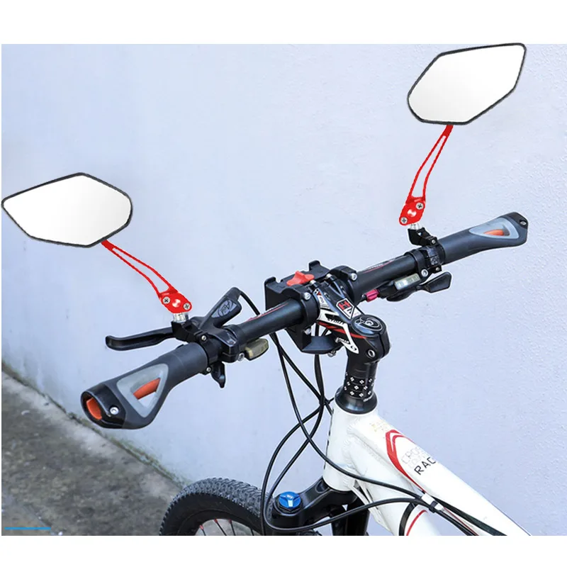 Bike Mirrors Adjustable Blast-Resistant Bike Mirror Rotatable Rearview Glass For MTB Road Bike Folding Bike Scooter