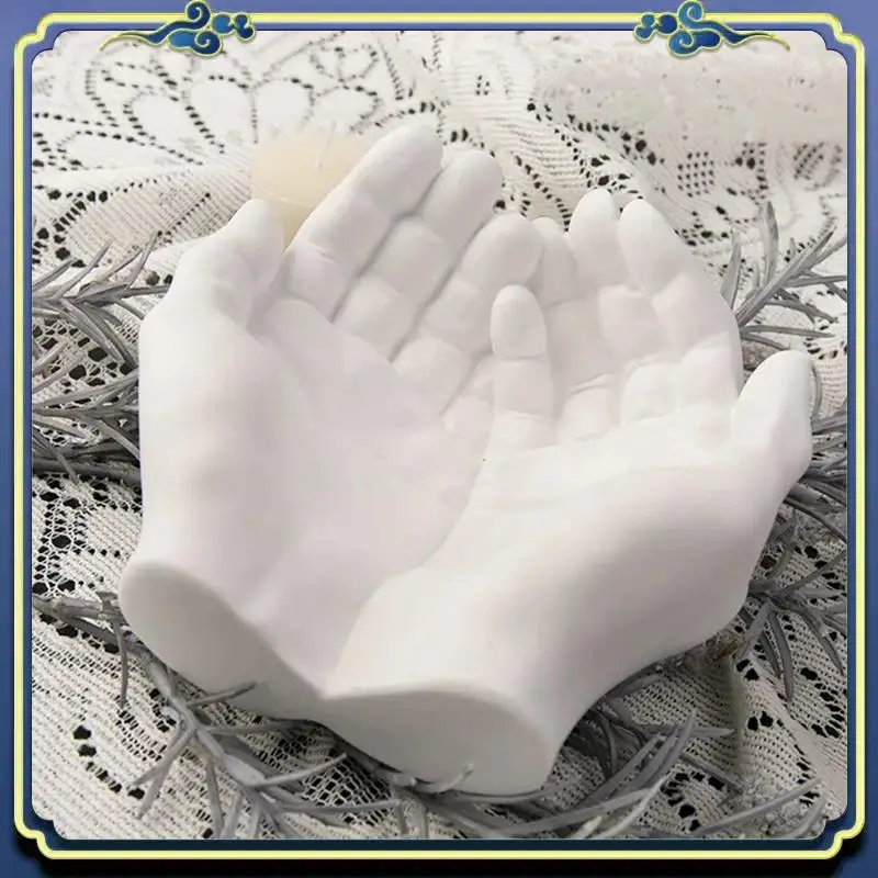 Hand Shape Cement Mold Flower Pot Mold Hand Storage Dish Ashtray Mirror Two-Hand Jewelry Tray Mold Decoration