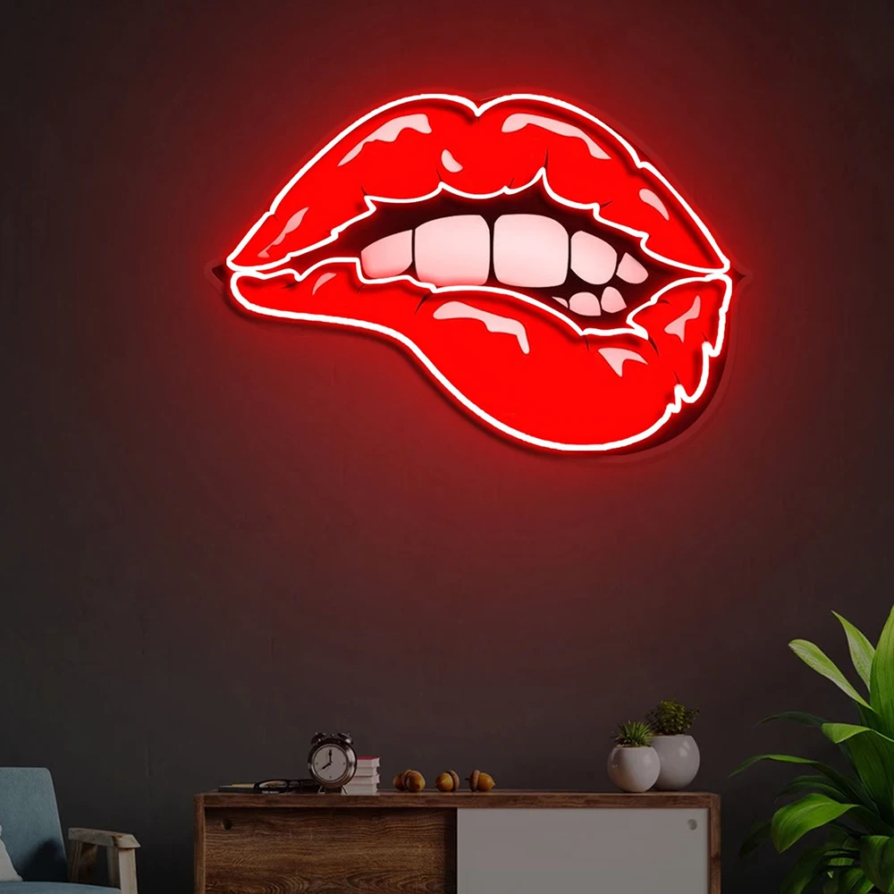 sinal led neon light taste of your lips personalizado sala de estar decoracao de negocios casa festa bar clube decoracoes de parede 01