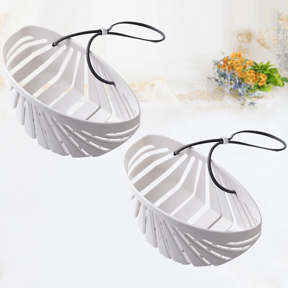 

2 Pcs Drain Basket Sink Hanging Sponge Draining Pool Kitchen Soap Liquid Drainer
