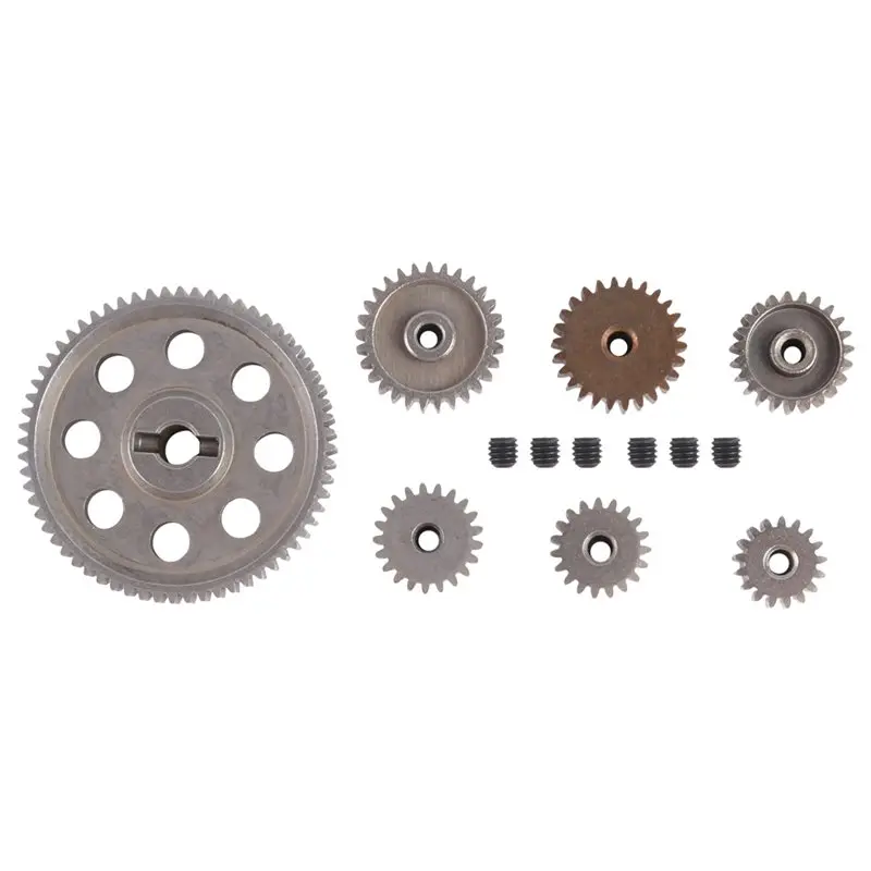 CYGJ-11184 Metal Diff Main Gear 64T Motor Pinion Gears For 1/10 RC Car HSP Himoto Amax Redcat Exceed 94111 Parts