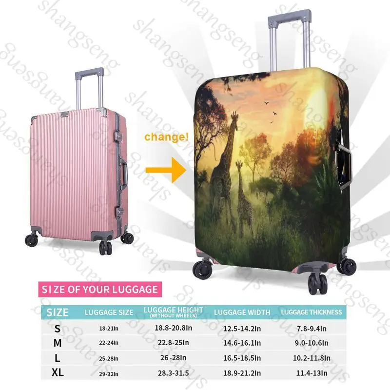 حقيبة حماية لحقيبة السفر على شكل حيوان نمر نمر أسد شرس، غطاء حقيبة، حماية مرنة، غطاء أمتعة قابل للغسل #4