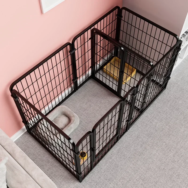 Indoor Pet Fence Enclosure Toilet Training Partition Door Indoor Pet Gate Fence Barrier Divider Door Fence Modular Dog Crate