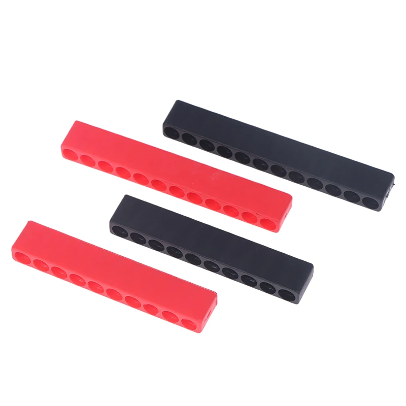 4Pcs 10/12 Holes Screwdriver Bit Holder Soft Rubber Organizer 1/4 Inch Hex Screwdriver Head Drill Bit Stand Case Power Tool