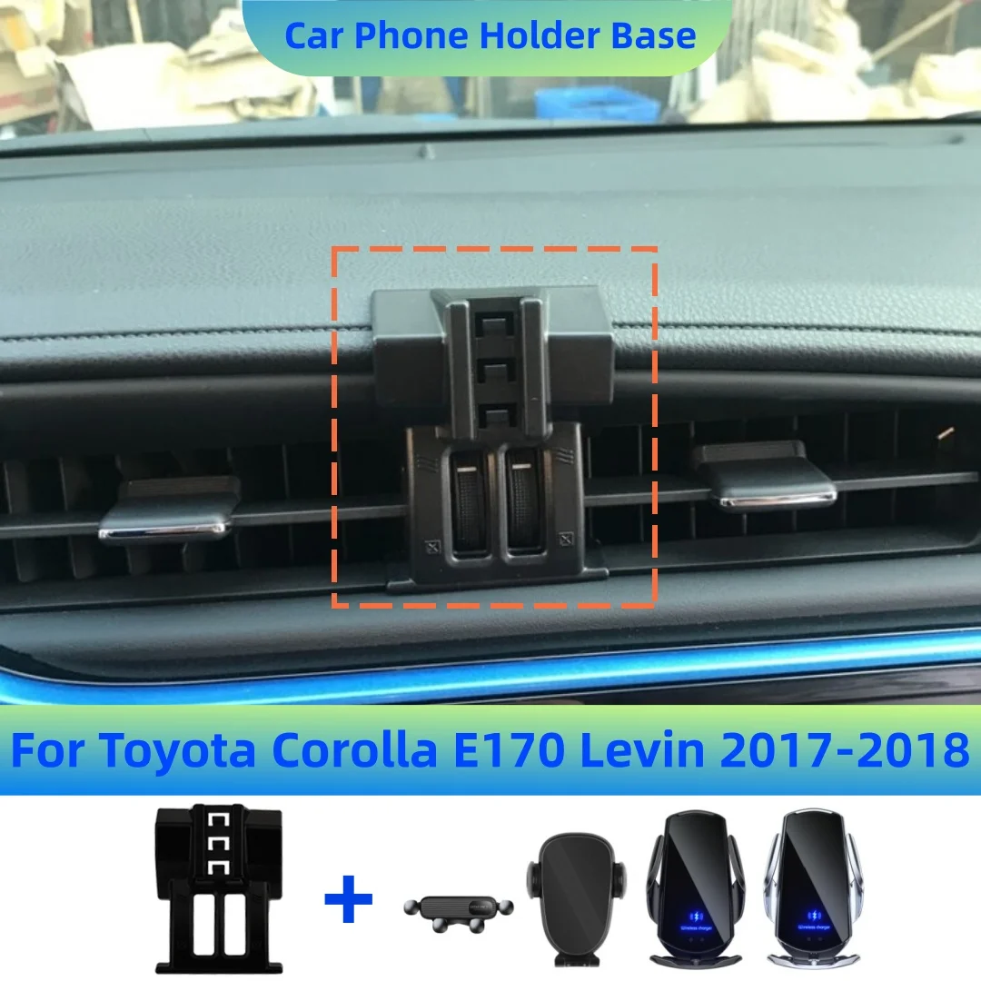 High-Quality Snap-on Base for Car Phone Holder, Fits 2017-2018 Toyota Corolla E170 & Levin, Compatible with Various Holders