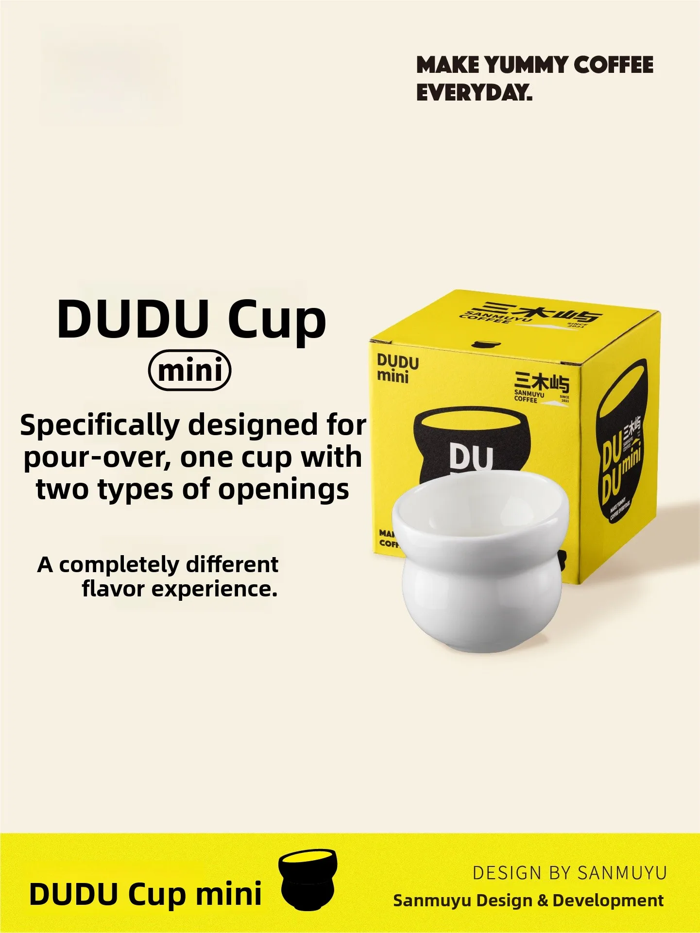 tazza-da-caffe-artigianale-in-ceramica-sanmu-island·dudu·tazza-per-degustazione·esperienza-due-sapori-in-una-tazza·motivo-geometrico·confezione-regalo
