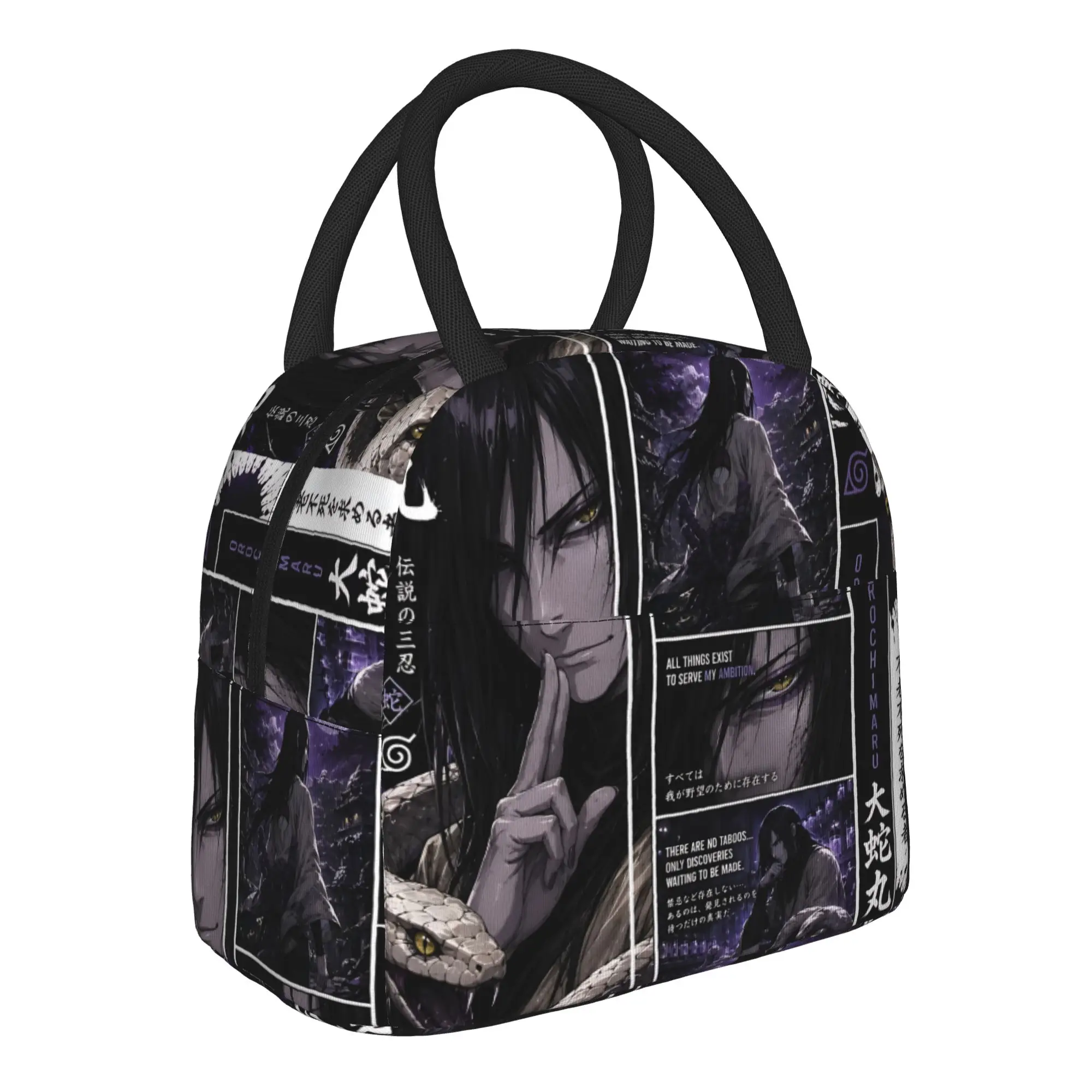 Naruto Anime Theme Handbag Insulated Lunch Bag Ice Pack Rice Bag  bolsa Student Bento Lunch Handbag