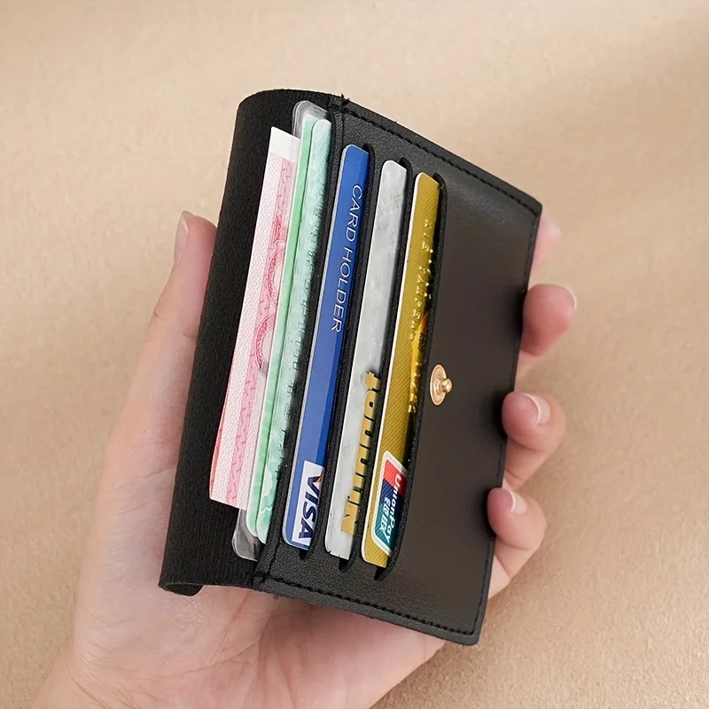 Card Holder Ultra-Thin Compact Bank Id Card Holder Driver's License Small Wallet Simple Lightweight Card Holder with Multiple Card Slots