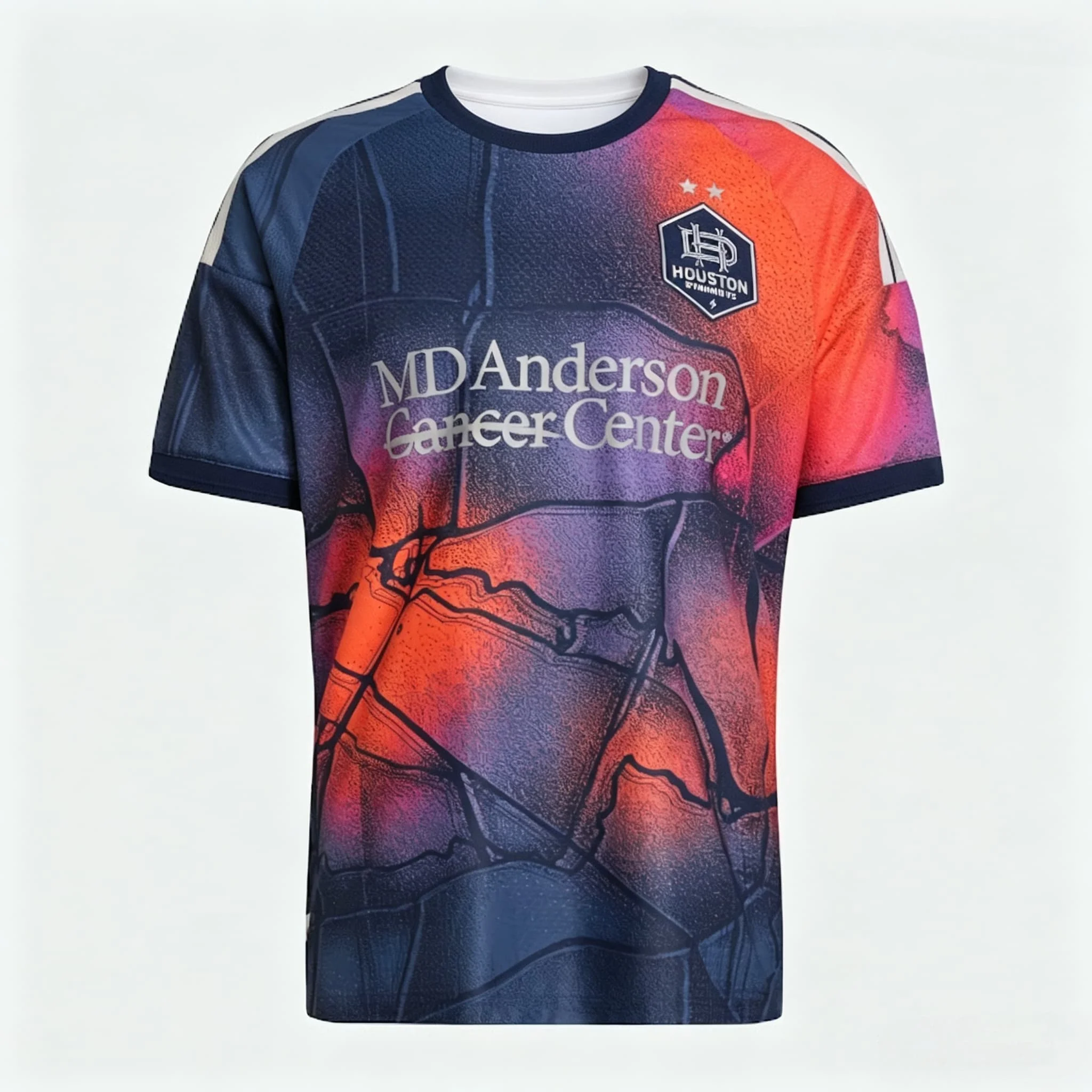 26‑27 Houston Dynamo  Home Soccer Jersey Men Short Sleeve Quick Dry Football Fan Version Training Tee Sport Uniform Moto