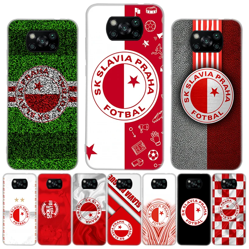 Sk Slavia Praha Czech Republic Silicon Call Phone Case For Xiaomi Poco X3 Nfc X5 X6 F6 F5 Pro M5S M5 X4 F4 GT M4 M3 F3 F2 F1 M2 