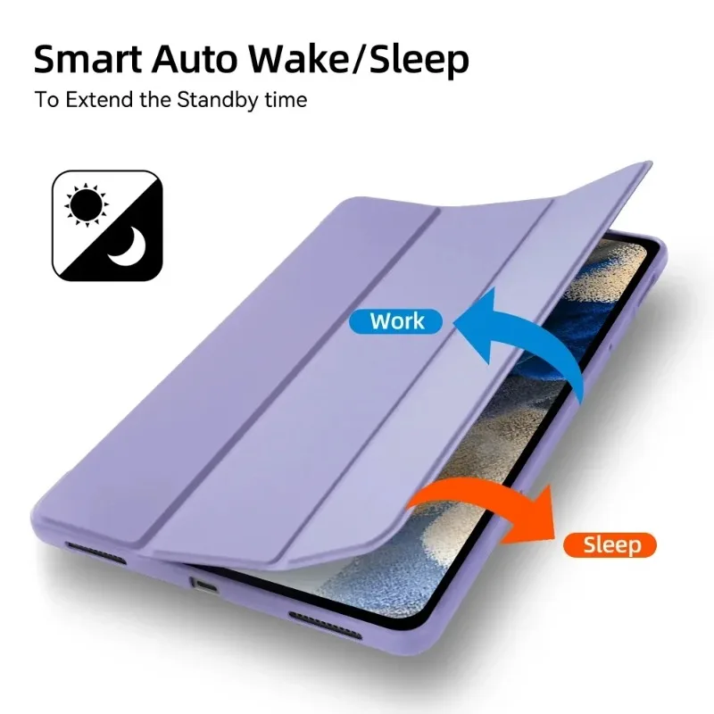For Lenovo Idea Tab Plus 12.1 2025 Tablet Case TPU Tri-fold Stand Smart Cover Lenovo Xiaoxin Pad Plus 12.1/Tab K12 TB361ZU Cover