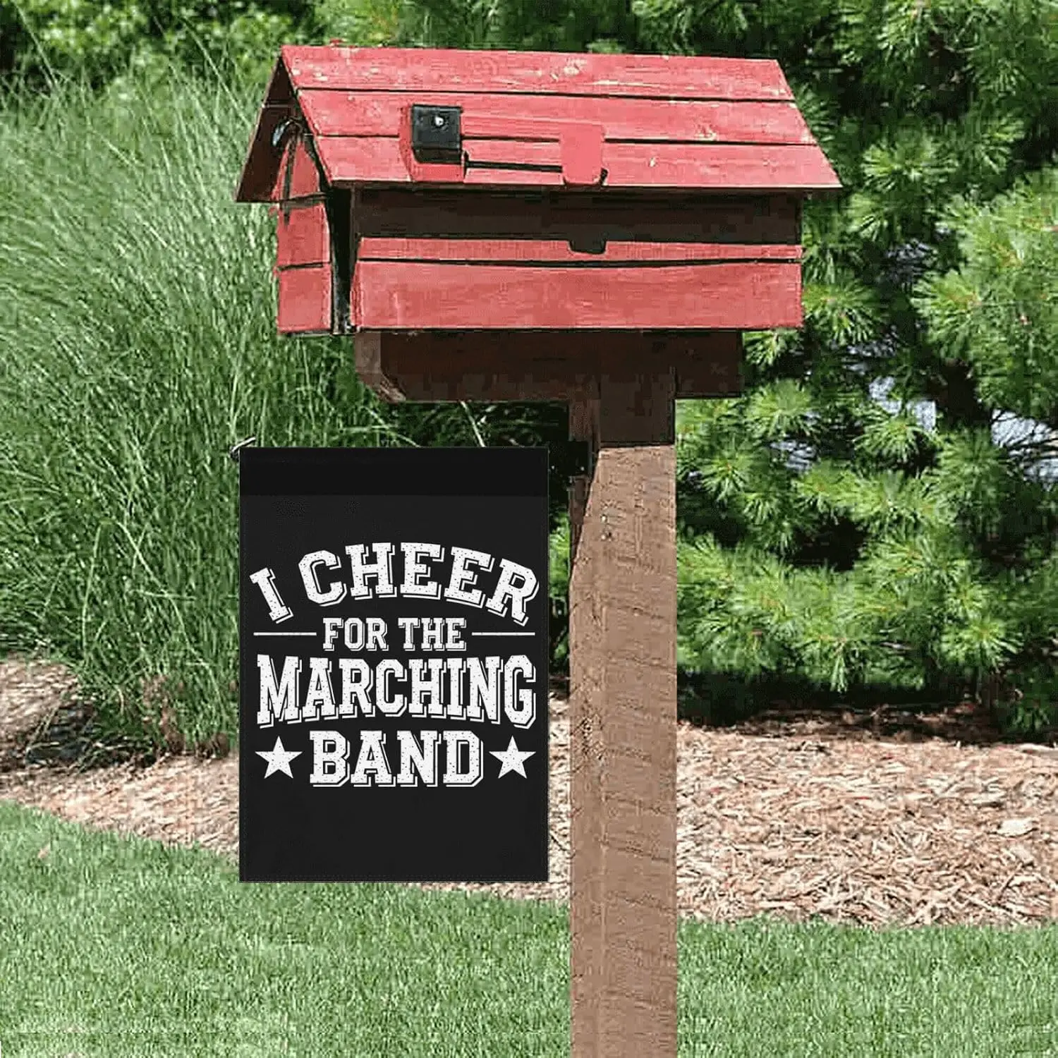I Cheer For The Marching Band Funny Garden Flag 12x18 Humorous Garden Flags For Beach Outdoor Decor yyi