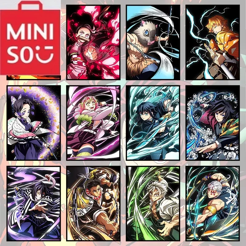 

MINISO 5D DIY японское аниме Demon Slayer настенное искусство Nezuko и Tanjiro домашний декор гостиная спальня алмазная живопись настенная роспись подарки