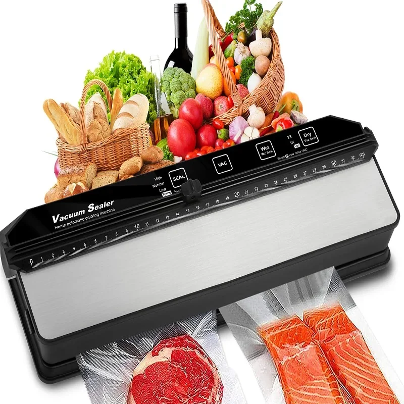 

Kitchen Electric Professional Food Vacuum Sealer Widen Double Pump Thermal Sealing for Foods Preservation with Storage Bags