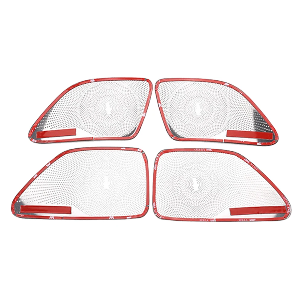 مكبر صوت داخلي لباب السيارة من الفولاذ المقاوم للصدأ ، غطاء بوق صوتي ، إكسسوارات ، مرسيدس بنز كلاس ، W222 ،-من من من الفولاذ المقاوم للصدأ