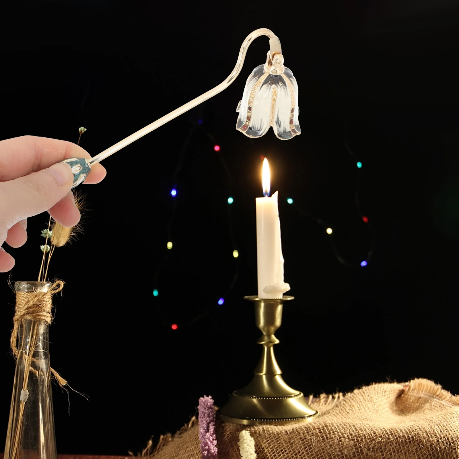 

Stainless Steel Snuffer Tool Long Handle Wick Extinguisher For Scented Aromatherapy Candles Home Decoration Flame Safety