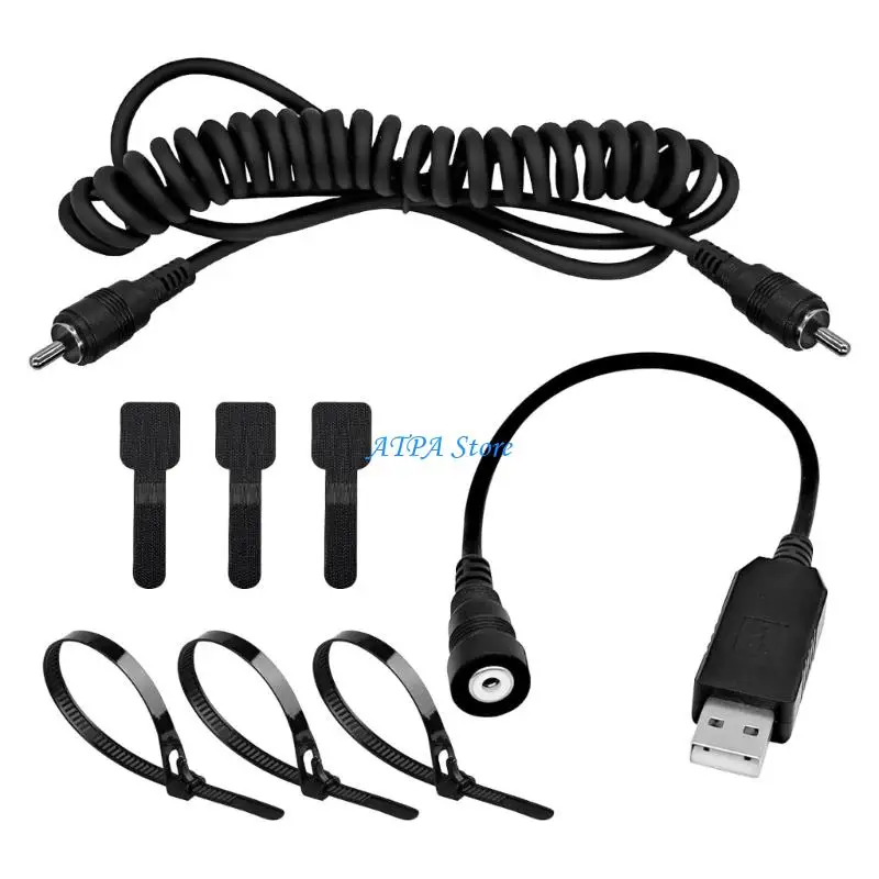 U13C Universal Heated Cable with Plug Plastic Suitable for Most Helmets