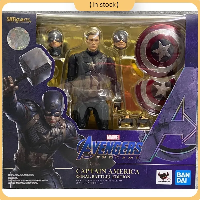 【Productos en Stock】Figura de Acción de Anime S.H.Figuarts de Bandai Original de Avengers: Endgame, Spider-Man, Iron-Man y Capitán América