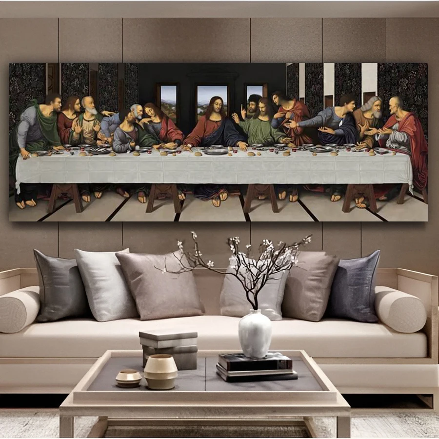 

The Last Supper Large Size Diy Diamond Art Painting Kits Religious Icons Jewelry Cross Stitch Full Mosaic Embroidery Picture