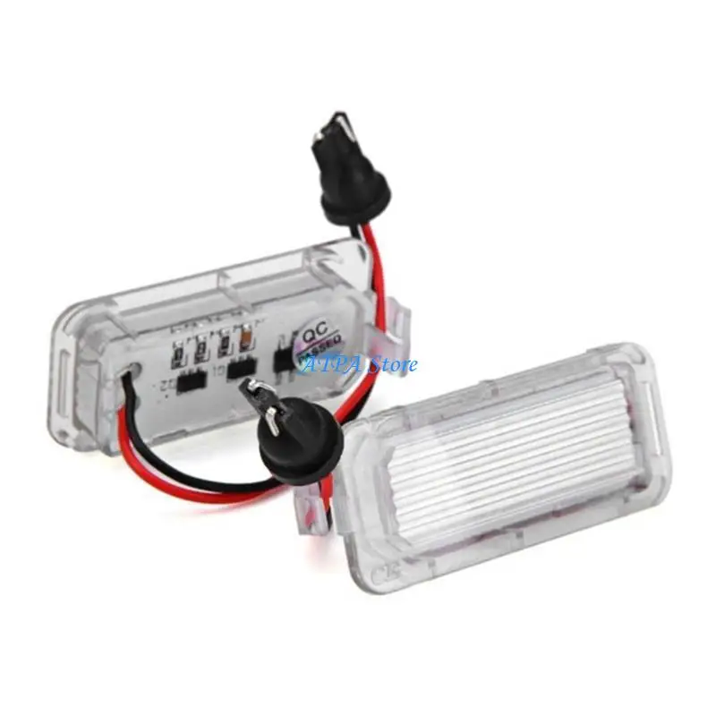 

U13C Full LED License Plate Light Assembly Xenon- White Rear License Tag Lights for Focus 5D Fiseta CAN-bus 12V 1 Pair