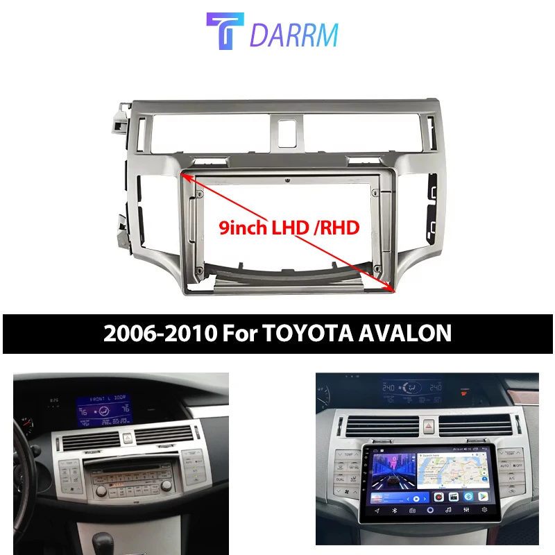 

TDARRM For TOYOTA AVALON 2006 Car Interior Radio Stereo Fascia Panel Frame Trim Dashboard Mount Kit Canbus Adapter Power Cable