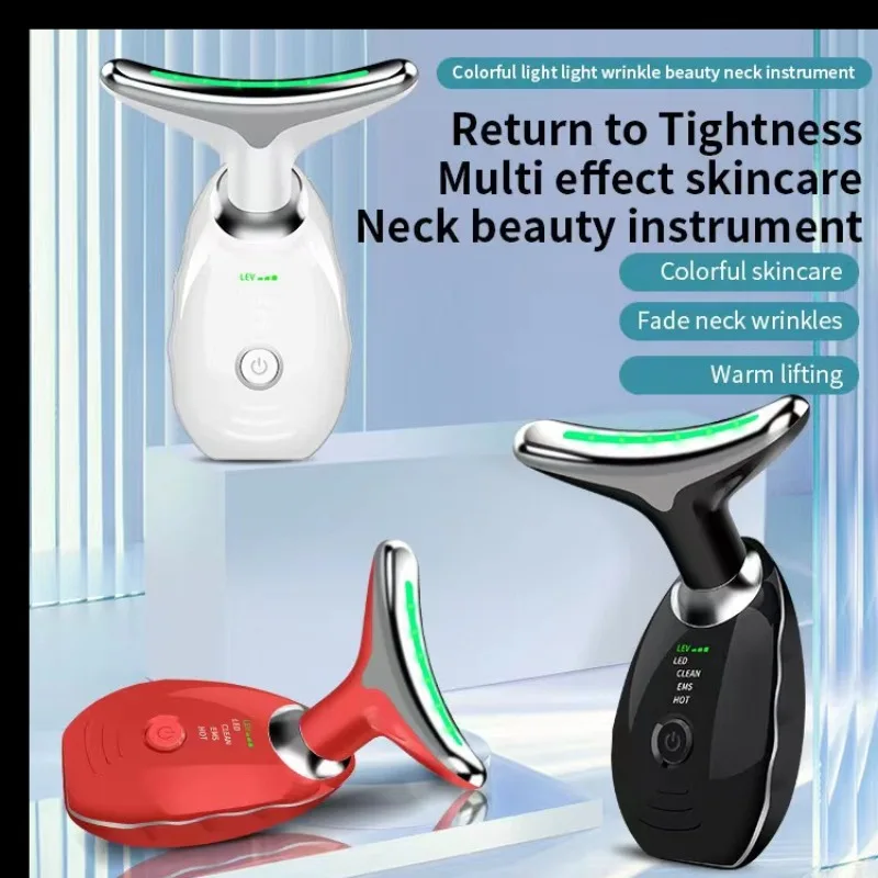 

Vibrating Neck Massager for Wrinkle Reduction Neck Firming Beauty Device Anti-Aging Skin Tightening Neck Lift Rejuvenation Tool