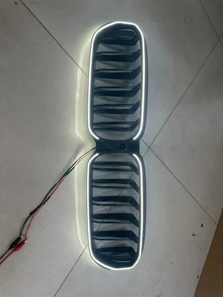 Car Grill for BMW F18 G38 2021-2024 modified With light Grille Mask Front bumper net Radiator Body kit Car Accessories