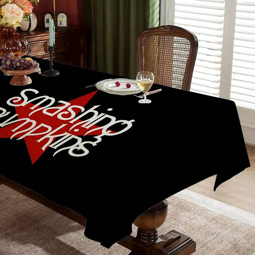 روك S-تحطيم القرع الفرقة نمط مفارش المائدة الصيف قابل للغسل نزهة حفلة مستطيل غطاء الطاولة ديكور المنزل الطعام #2