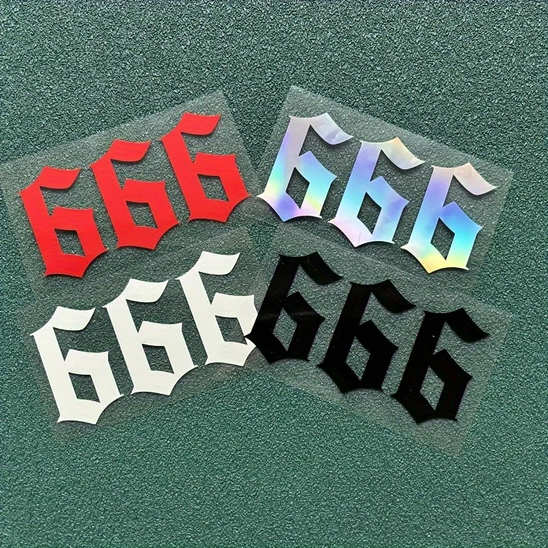 3 6-digit Car Stickers, Suitable for Pasting on Items Such as Cars, Motorcycles, Laptops, Refrigerators, Etc