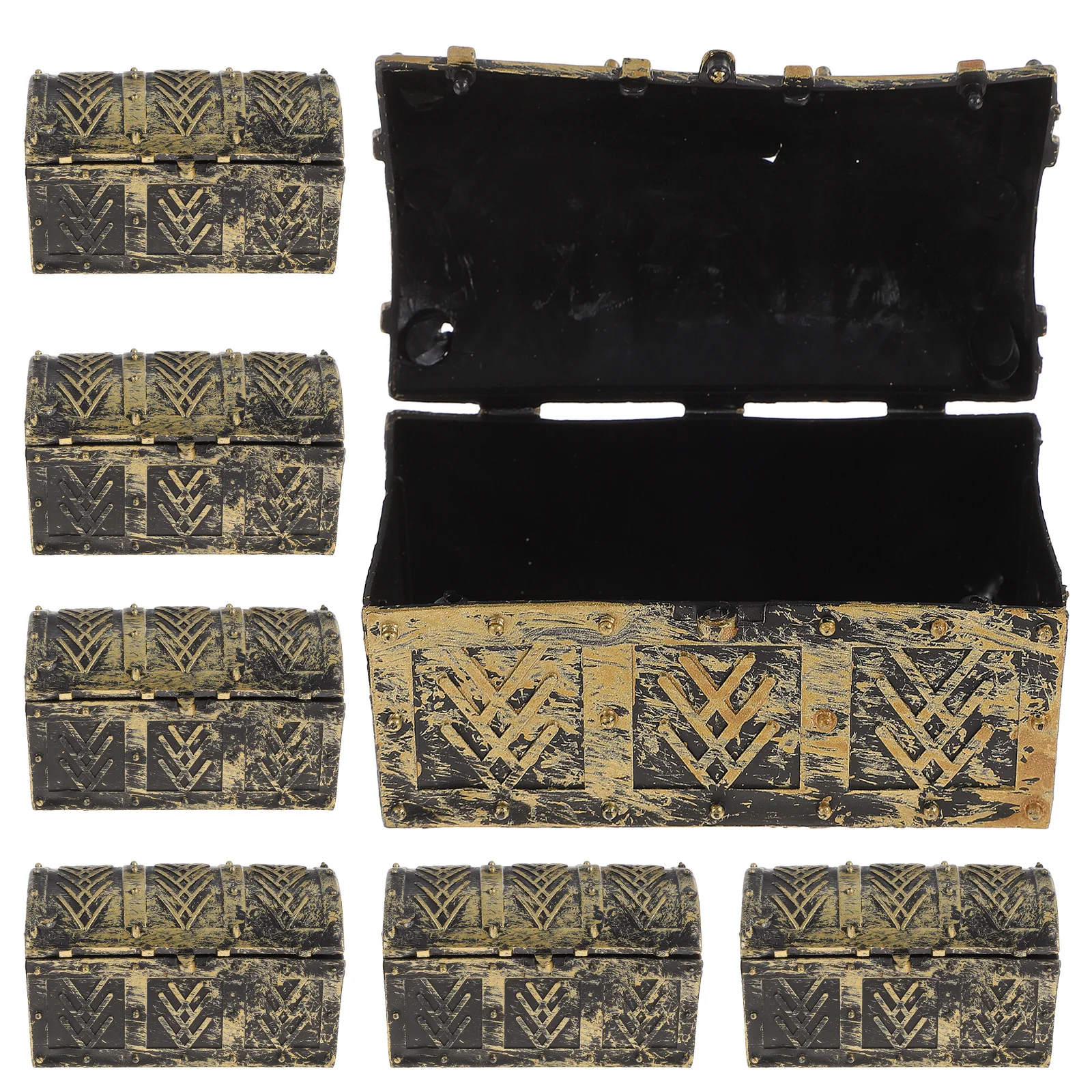 10 Pcs Treasure Boxes Kids Chest Plastic Girls Toys Pirate Accessories Toddler Mini Children for