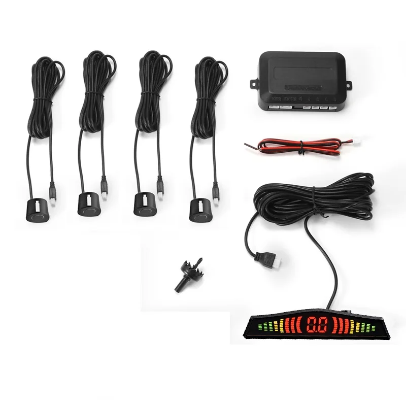 

Car Detector Auto LED Display 4PCS Parking Sensor Kit Reverse Assistance Backup Radar Monitor Parking Car-detector