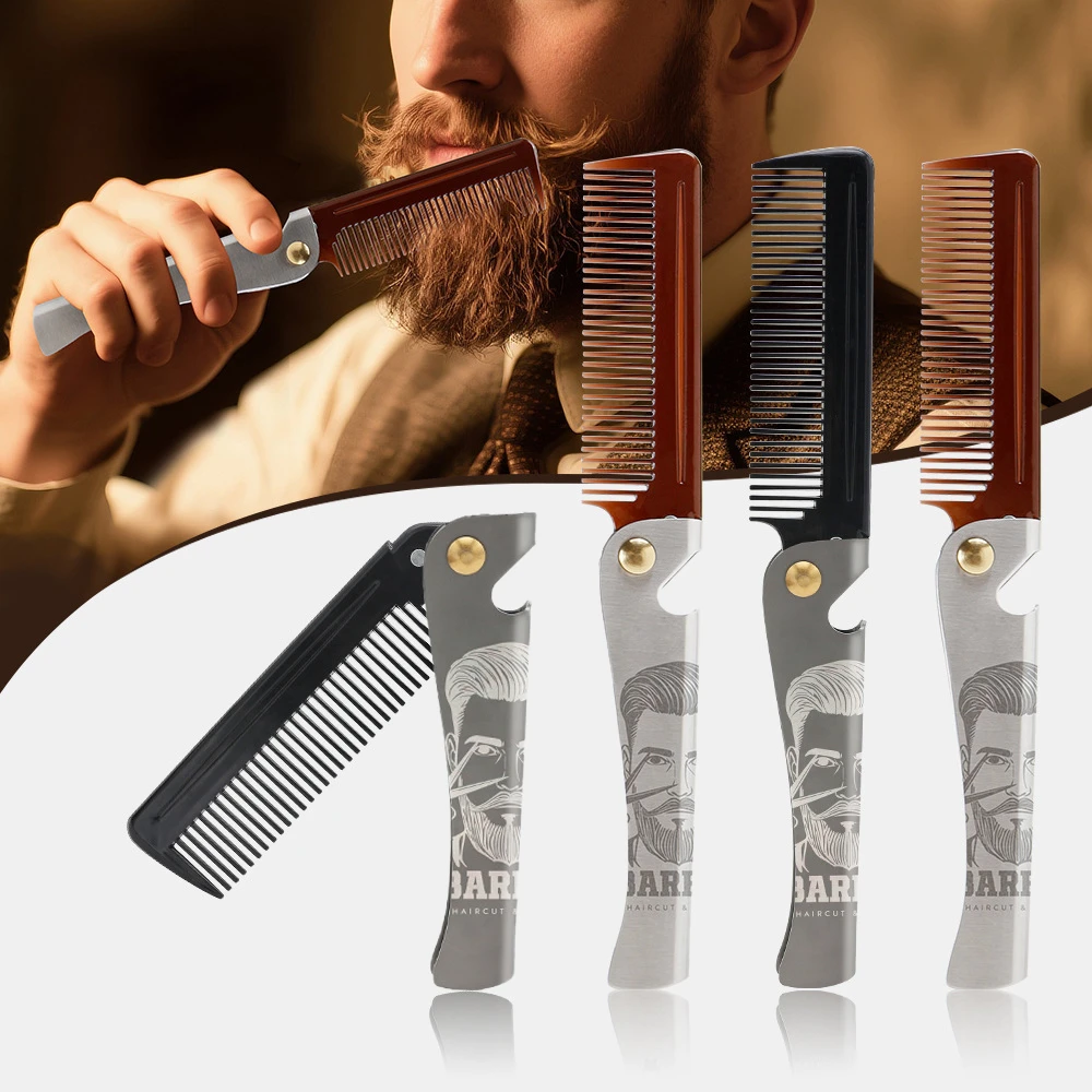 

1PC Hair Comb Portable Metal Hair Styling Comb Hair Brush Travel Size Premium Pocket Comb Elegant Practical Present