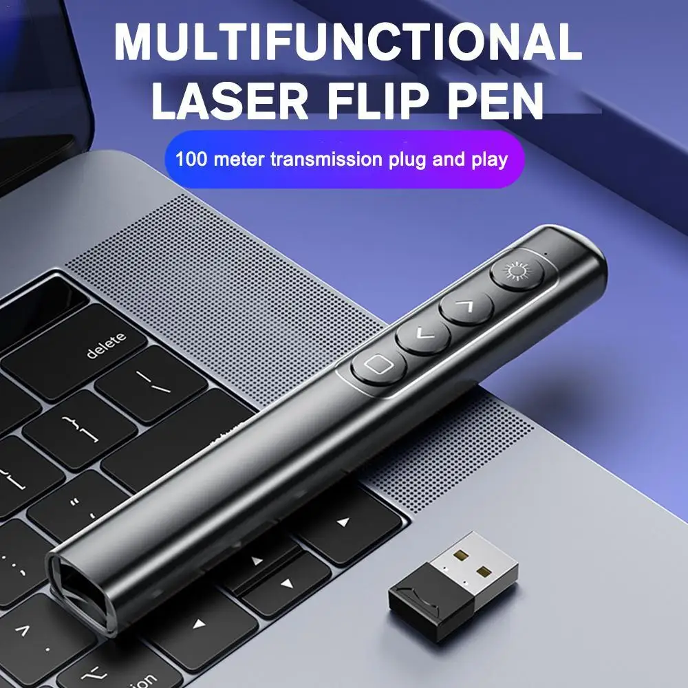 PPT Laser Flipping Pen Remote Control Pen PPT Page Turner Teaching Presentation Laser Pen For Projector Powerpoint Slide