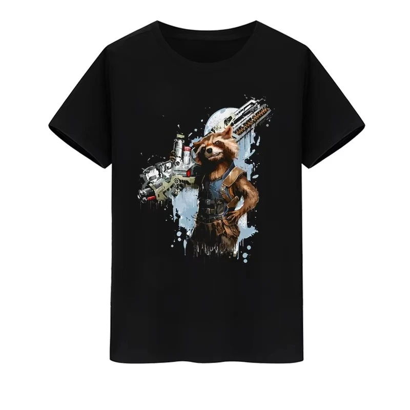 Camiseta de manga corta con diseño de los Vengadores de Marvel, Guardianes de la Galaxia, Rocket Raccoon, Groot y Baby Tree Man, novedad de 2026
