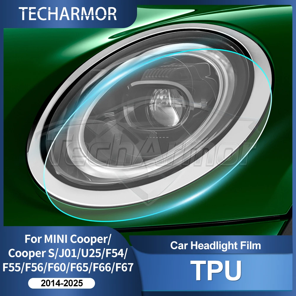 TPU-Autoscheinwerfer-Schutzfolie für BMW Mini Cooper S F54 F55 2014-25, Transport- und Rauchschutz, kratzfest, Auto-Außenzubehör