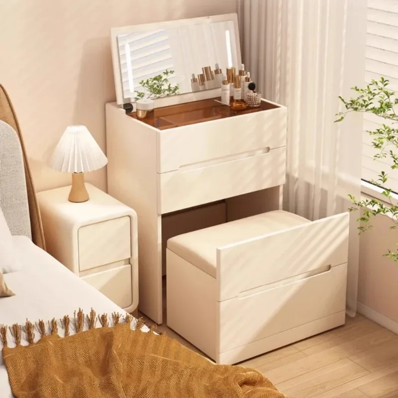 

Nordic Organizer Vanity Makeup Desk Luxury With Mirror Dressing Table Makeup Vanity Simple Modern Bedroom Furniture Accessories