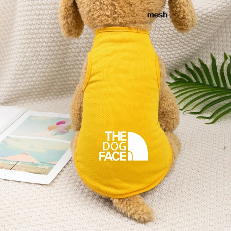 Spring Summer New Dog meshTank Top Clothes Thin and Breathable Small Dog Teddy Fadou dog luxury designer clothes with letter