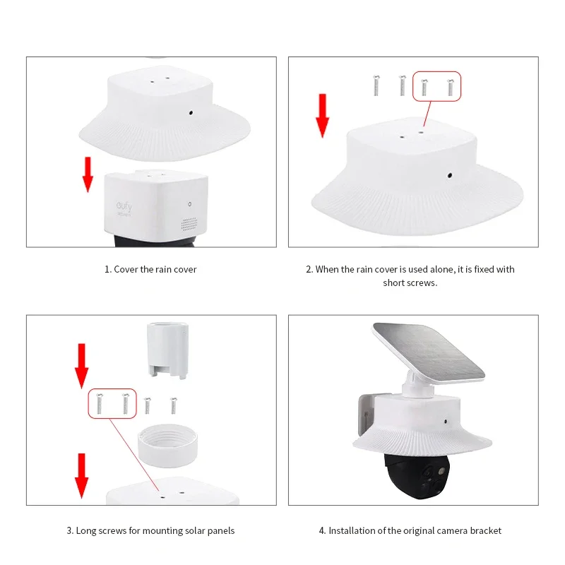 耐候性カバー Eufy S340 保護雨太陽 ABS ホワイト 17*13*4.5 センチメートル耐候性カバー家電