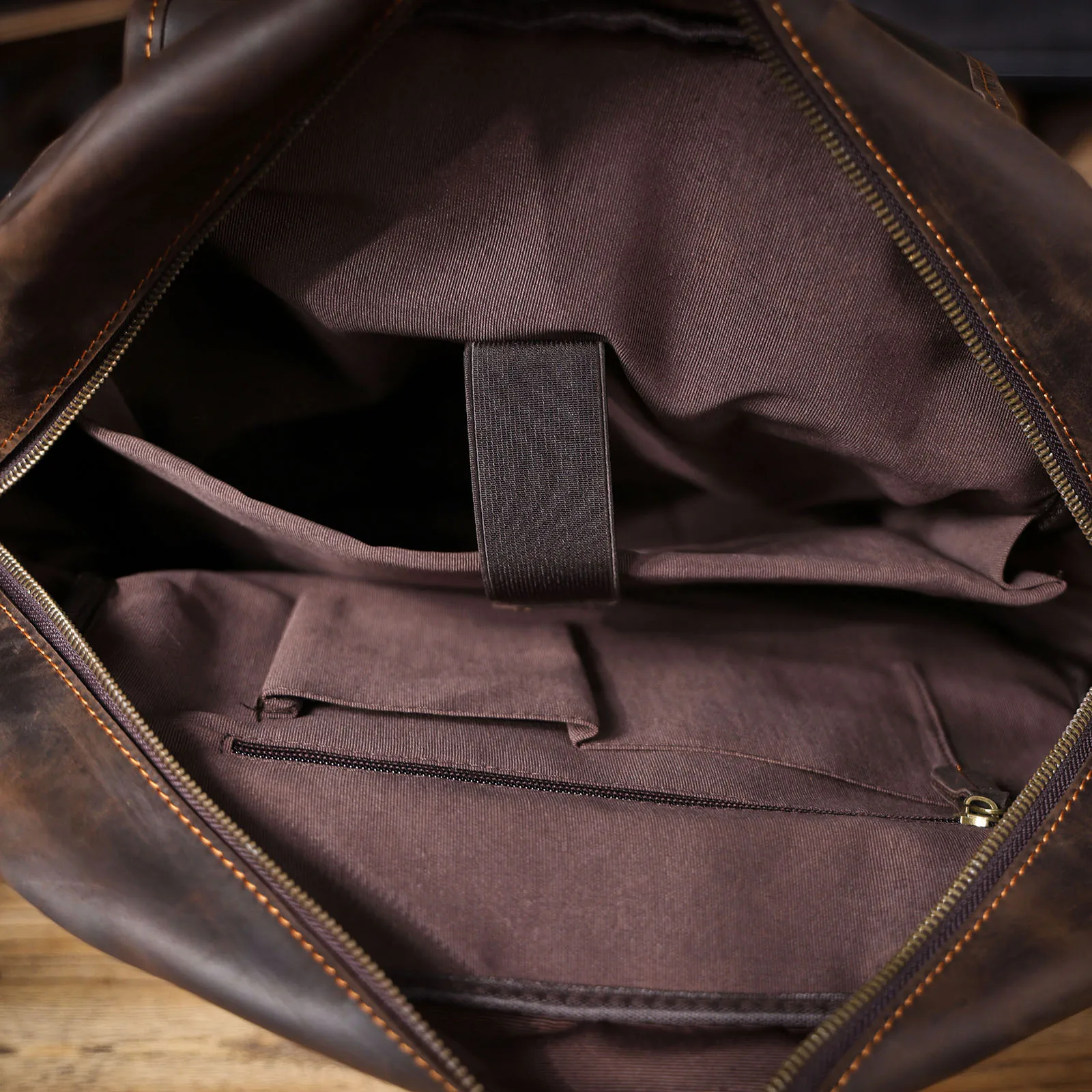 S.WORKER Vintage Echtleder-Rucksack für Herren, Große Laptop-Schultertasche aus Rindsleder, Klassische Vintage Crazy Horse Schultasche für Reisen – Detail 17