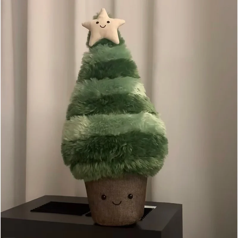 مضحك شجرة عيد الميلاد ألعاب من القطيفة لطيف الكرتون الزنجبيل الدمى لينة شكل نجمة القمر محشوة للأطفال مهرجان ديكور هدية حفلة #5