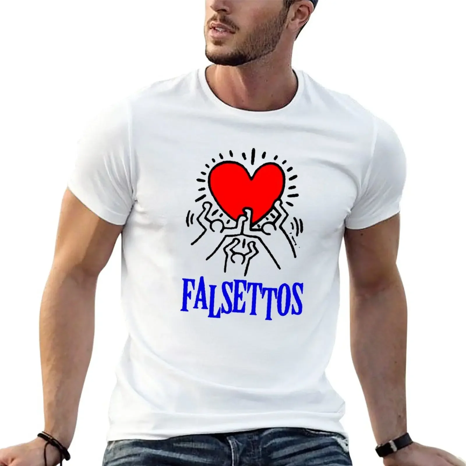 heart of falsettos T-Shirt oversized summer tops anime fitted t shirts for men